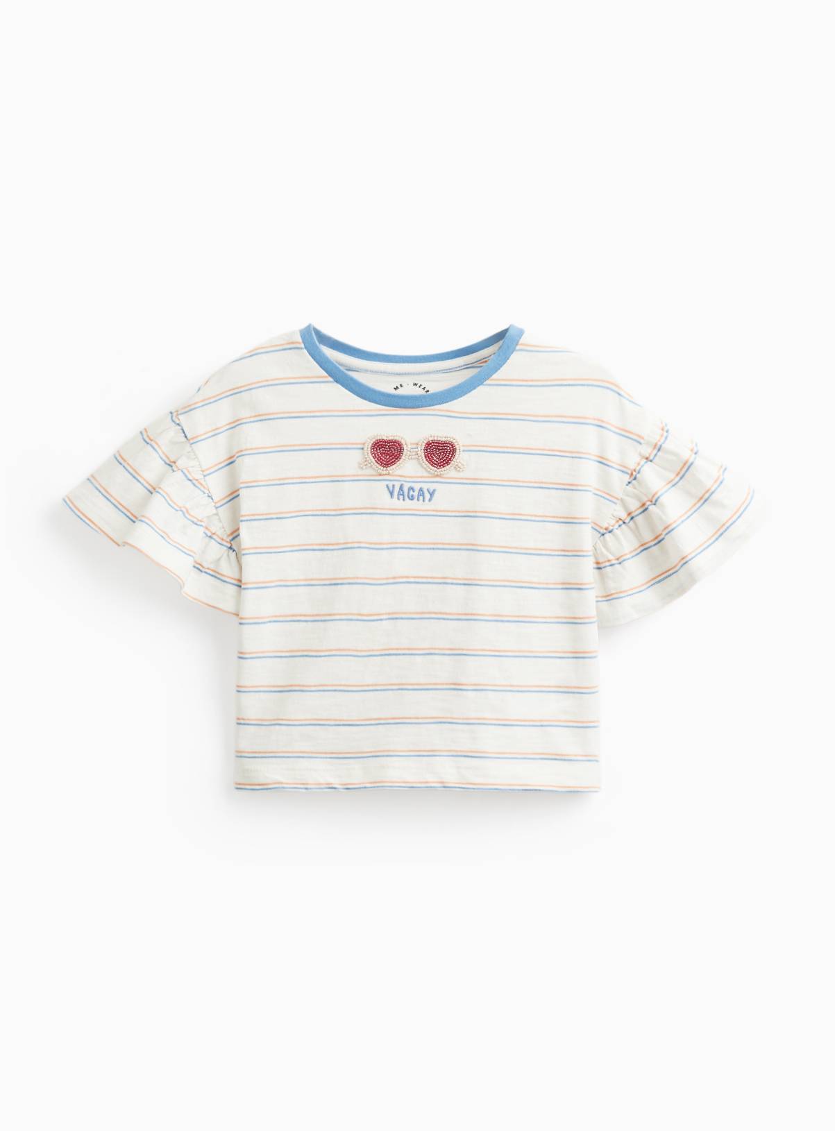 Blue Vacay Logo Stripe T-Shirt 6-7 years - Image 3